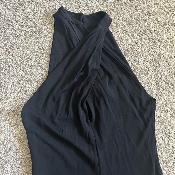 NWT Lauren Ralph Lauren Black Halter Sheath Dress Crisscross Size Small Women's - Picture 3 of 8
